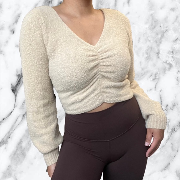 Hollister Beige Ruched Top - Picture 1 of 6